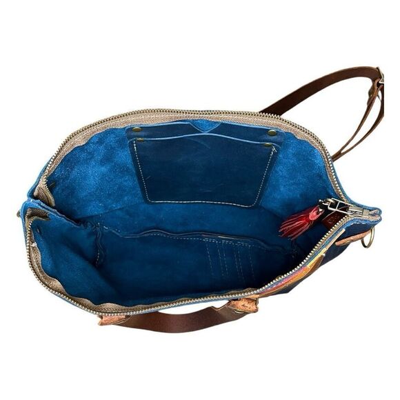 The 70’s Bowler Bag in Indigo Blue - Picture 6 of 7